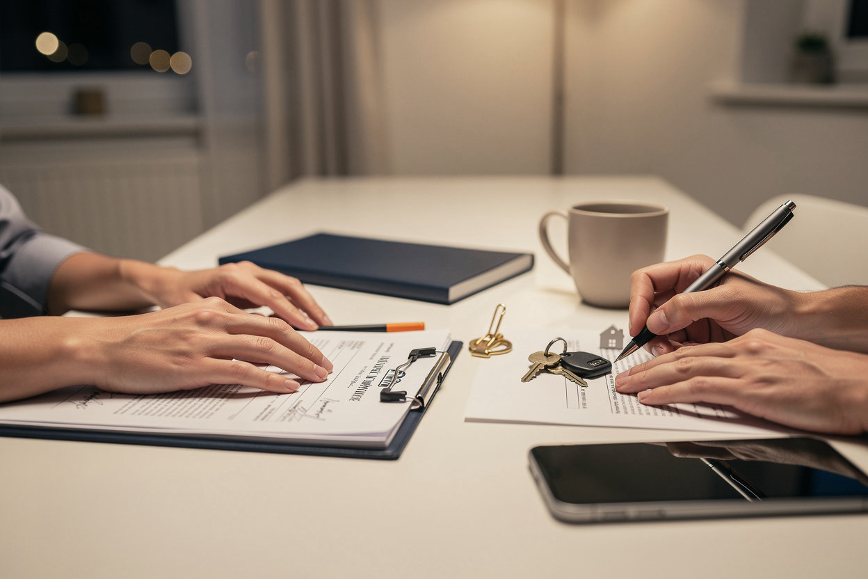 Capitol Mobile Notary loan signing agent in Elk Grove and Sacramento, CA, meeting a borrower at home for a refinance or purchase signing with real estate documents